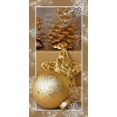 Felicitare Crăciun glob auriu CG 431 UL