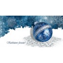 Felicitare Crăciun glob albastru CG 253 UL